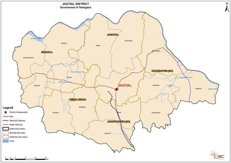 Jagtial district Jagtial District New Mandals list amp Revenue Divisions Map