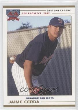 Jaime Cerda 2002 Grandstand Eastern League Top Prospects Base JACE Jaime