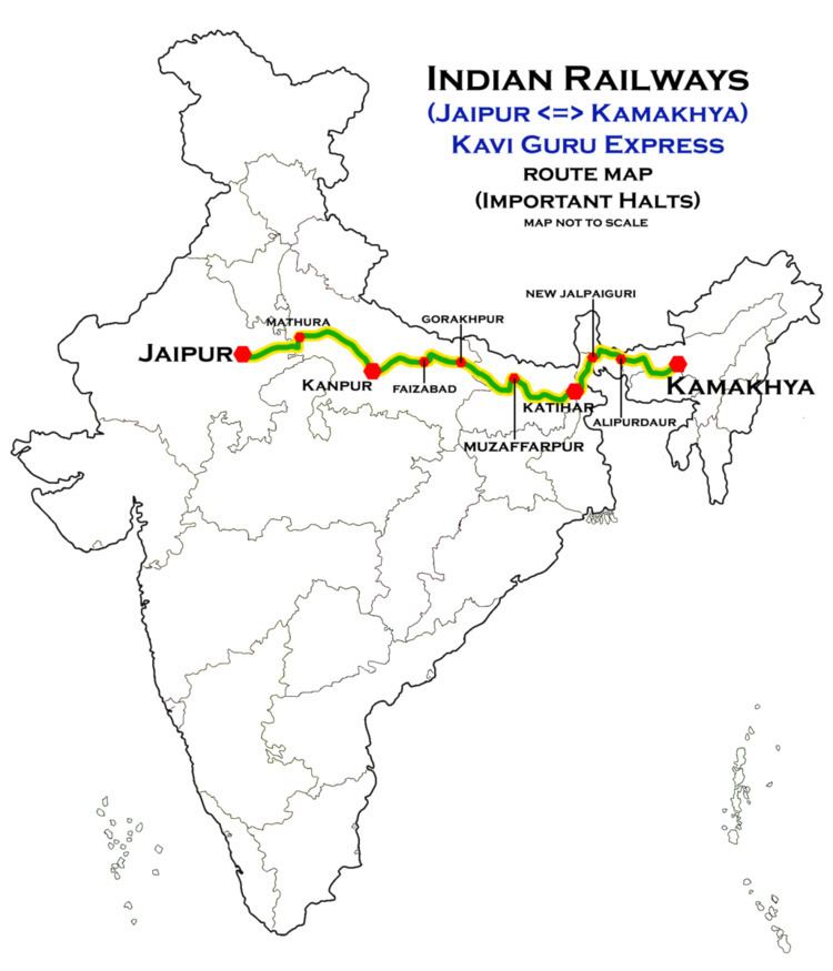 Jaipur Kamakhya Kavi Guru Express