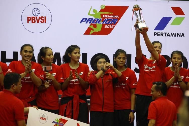 Jakarta Elektrik PLN Fotofoto pebola voli cantik Elektrik PLN juara Proliga 2015 SI