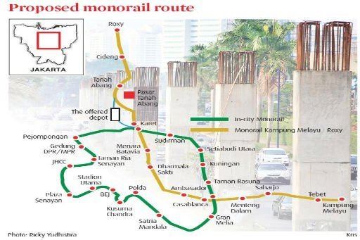 Jakarta Monorail Jakarta to use abandoned monorail pillars to support BRT Thu July