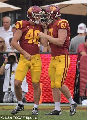 Jake Olson (gridiron football) Blind longsnapper Jake Olson plays in game for USC Daily Mail Online