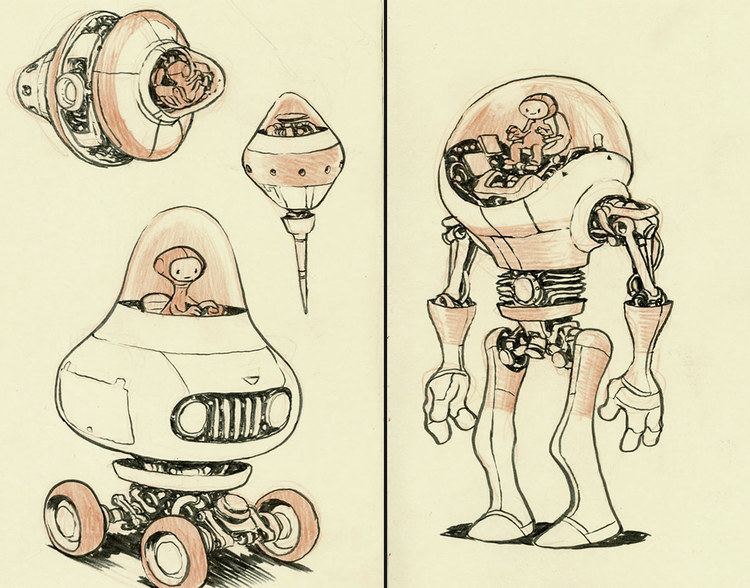 Jake Parker concept robots Concept robot sketches by Jake Parker