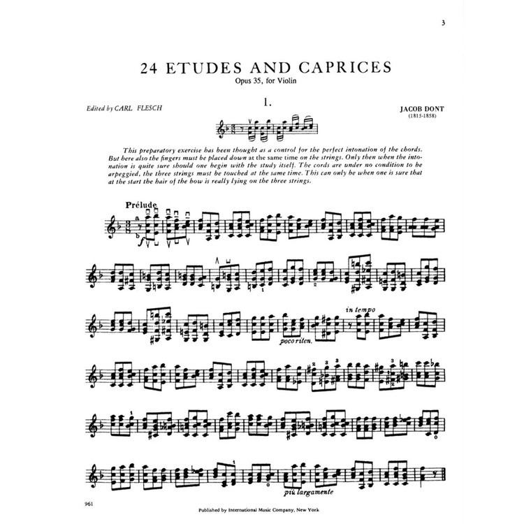 Jakob Dont Dont Jakob 24 Etudes and Caprices Op 35 Violin solo edited