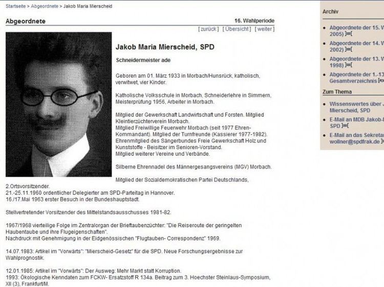 Jakob Maria Mierscheid Seit 35 Jahren im Bundestag Der fiktive Abgeordnete Jakob Maria