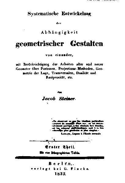 Jakob Steiner Steiner biography