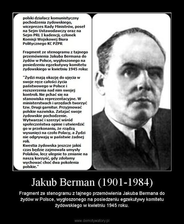 Jakub Berman Jakub Berman 19011984 Demotywatorypl