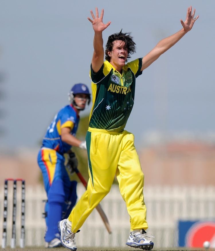 James Bazley James Bazley took three wickets in eight overs Photo ICC Under