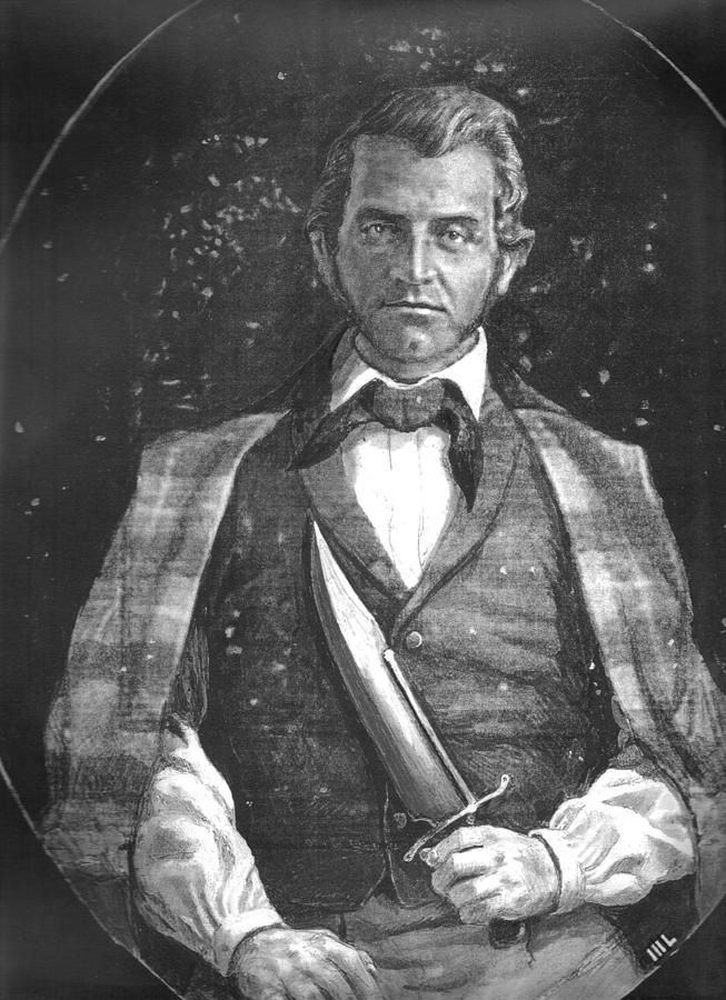 James Bowie Jim Bowie American pioneer and hero and his signature knife Born