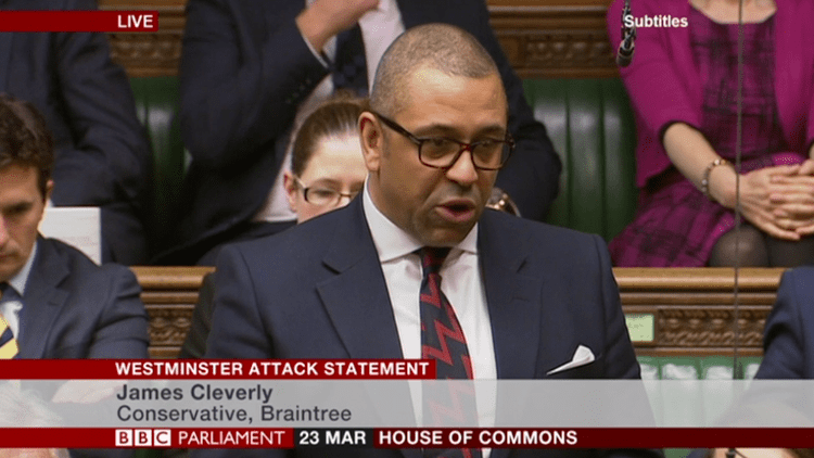 James Cleverly Tory MP who was friends with PC Keith Palmer from their army days