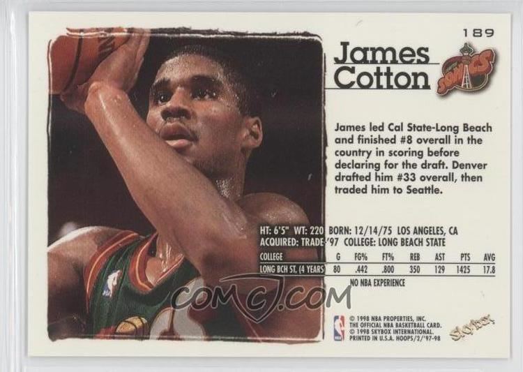 James Cotton (basketball) imgcomccomiBasketball199798NBAHoops189Ja