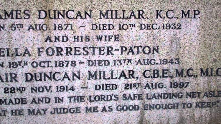 James Duncan Millar Sir James Duncan Millar Gravestone Kenmore Highland Perthshire