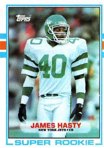 James Hasty NEW YORK JETS James Hasty 224 SUPER ROOKIE TOPPS 1989