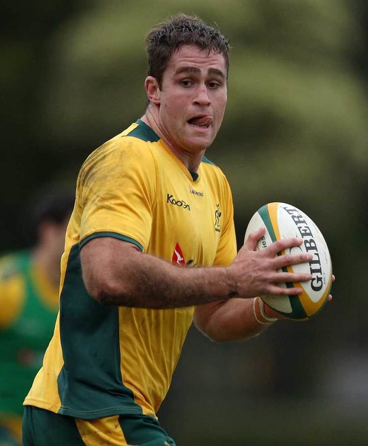 James Horwill James Horwill looks to shift the ball during training