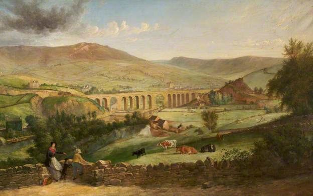 James Howe Carse FileUppermill from Dobcross Oldham Lancashire by James Howe Carse