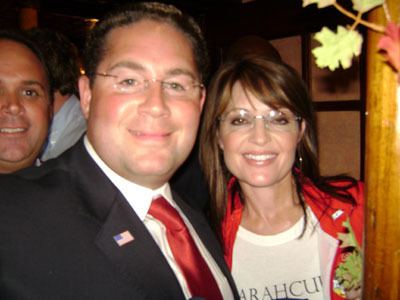 James J. Leonard Jr. Lil39 Kim39s lawyer poses with Sarah Palin