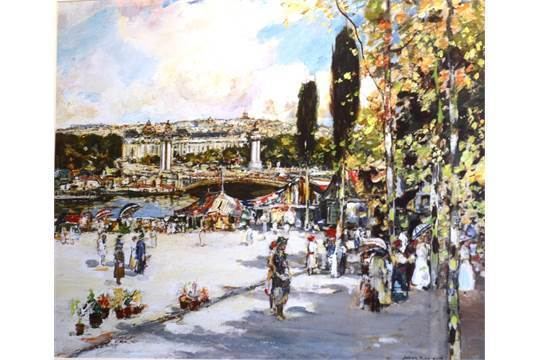 James Kay (artist) After James Kay RSA RSW Scottish 18581962 The Seine at Paris