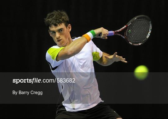 James McGee (tennis) Sportsfile Ireland v Great Britain Friendly Tennis