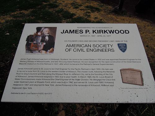 James P. Kirkwood March 27 1807 Birth of James P Kirkwood Filtration Engineer