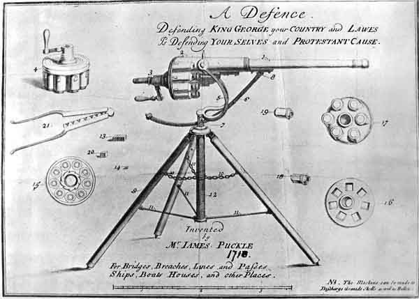 James Puckle Lock Stock and History The Puckle Gun Invented by the