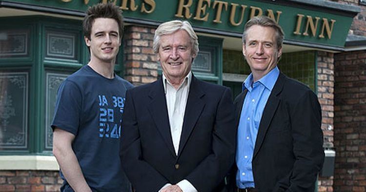 James Roache Coronation Street star Bill Roache on set with his sons