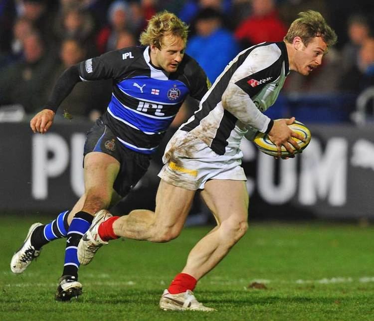 James Short (rugby union) Saracens James Short pounces to score a try against Bath Rugby