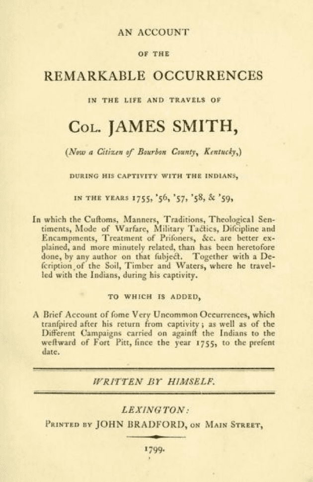 James Smith (frontiersman) Portrait of a Frontiersman James Smith Fort Pitt Museum Blog