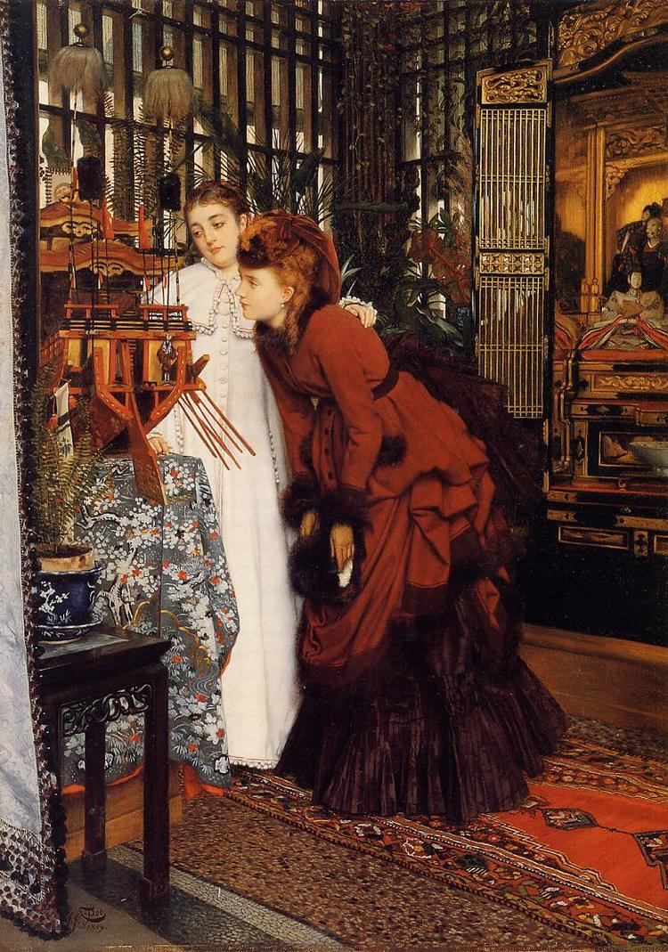 James Tissot Young Ladies Looking at Japanese Objects James Tissot