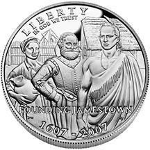 Jamestown 400th Anniversary silver dollar