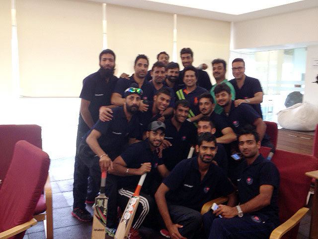 Jammu and Kashmir cricket team PHOTOS Tendulkar meets victorious Jammu and Kashmir Ranji team