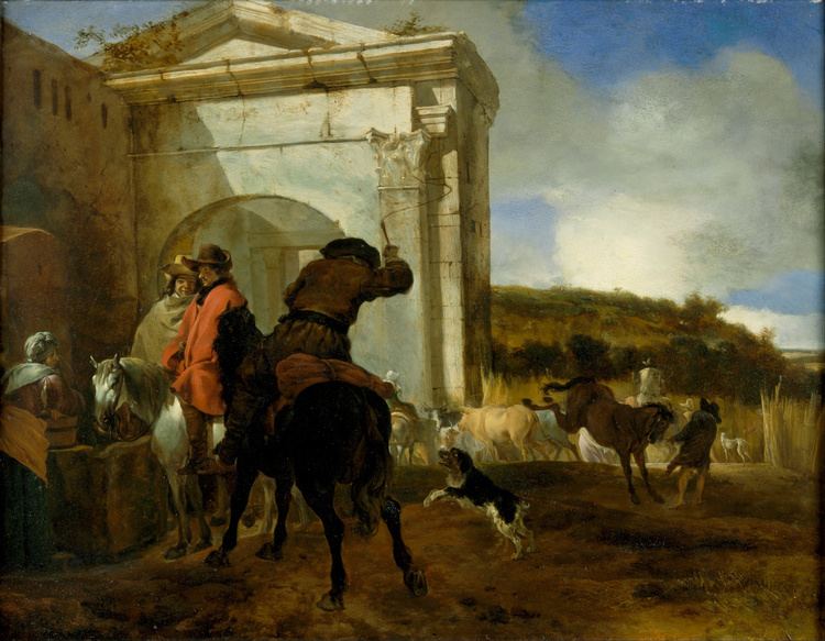 Jan Baptist Weenix FileJan Baptist Weenix Italian Landscape with Horsemen