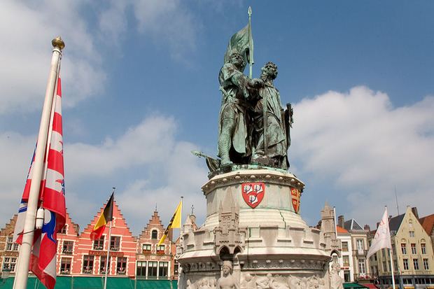 Jan Breydel Brugse standbeeld Jan Breydel en Pieter De Coninck kleurt Gents