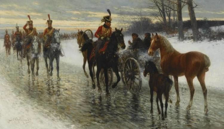 Jan Chełmiński chelminski jan van napoleon lead battle sotheby39s