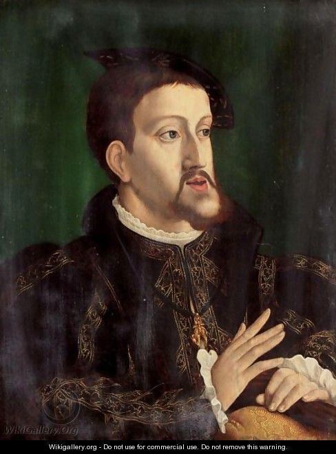 Jan Cornelisz Vermeyen Portrait Of The Emperor Charles V after Jan Cornelisz