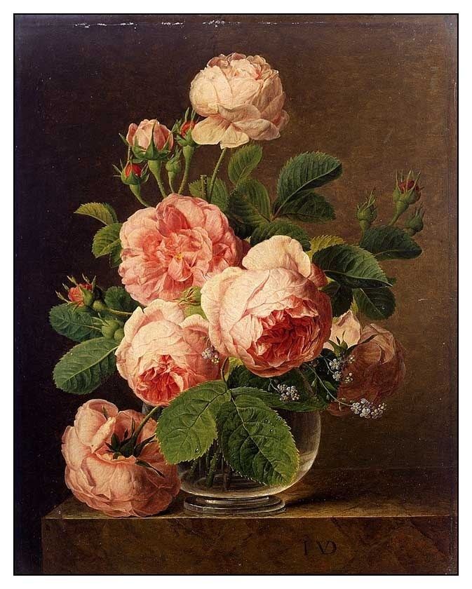 Jan Frans van Dael Jan Frans van Dael Still Life Of Roses In A Glass Vase