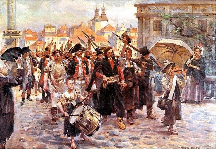 Jan Kiliński Historia Polski w malarstwie Jan Kiliski jeden z pukownikw