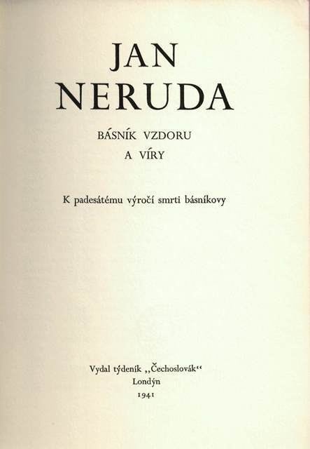 Jan Neruda The literary godfather Jan Neruda 18341891 European studies blog