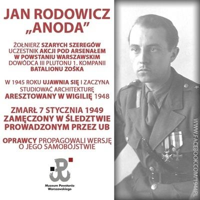 Jan Rodowicz 65 lat temu w ubeckiej katowni zgin Jan Rodowicz ps Anoda