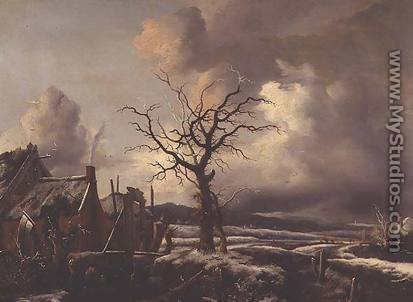 Jan Wouwerman A Winter Landscape by Jan Wouwerman MyStudioscom
