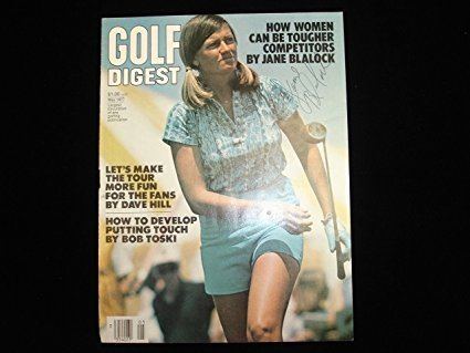 Jane Blalock Jane Blalock Autographed 8quot x 1075quot 1977 Golf Digest