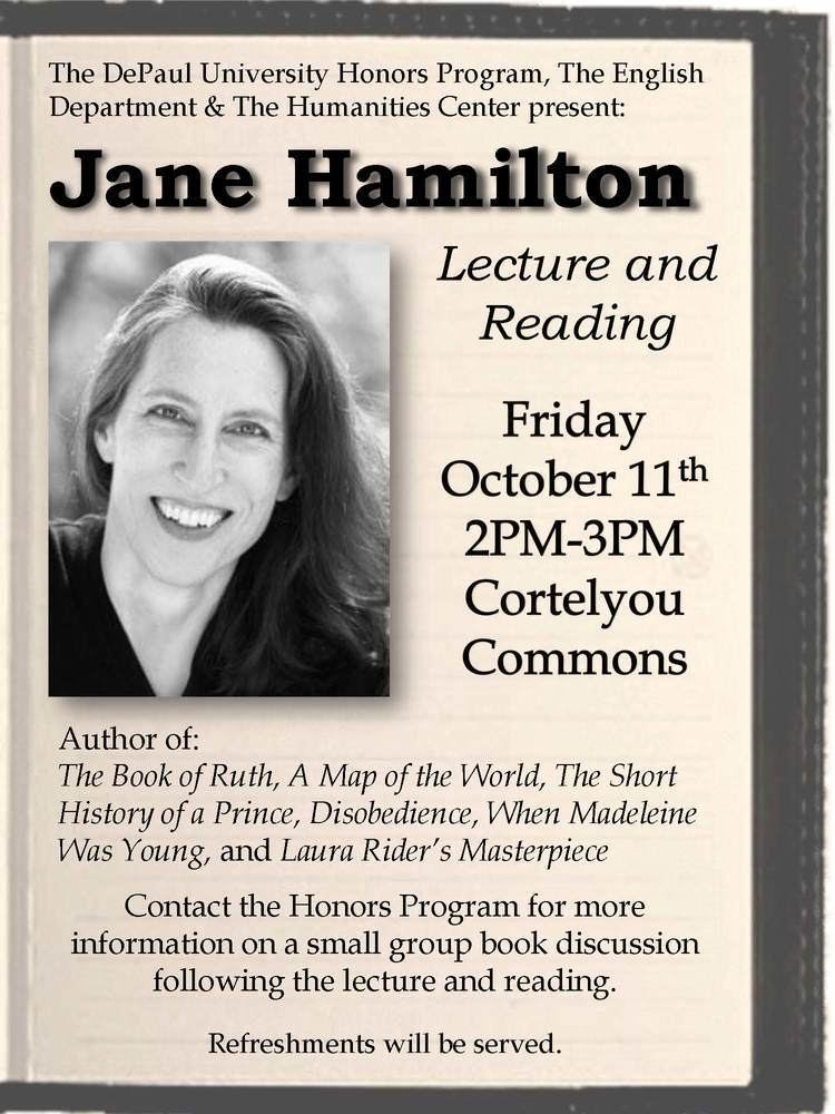 Jane Hamilton Ex Libris Jane Hamilton Visits DePaul University