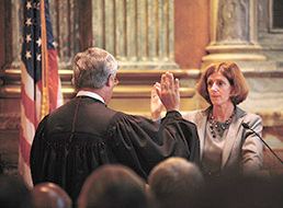 Jane Magnus-Stinson Judge MagnusStinson receives her robe The Indiana Lawyer
