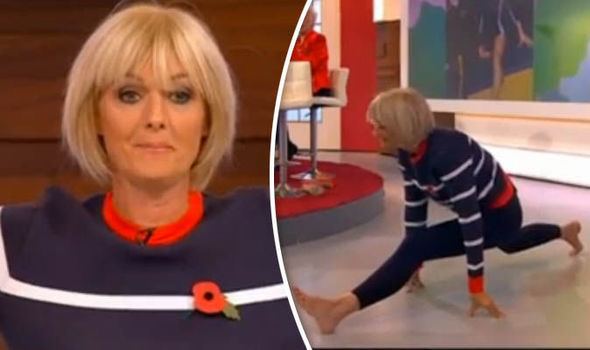 Jane Moore WATCH Jane Moore showcases impressive flexibility as she does the