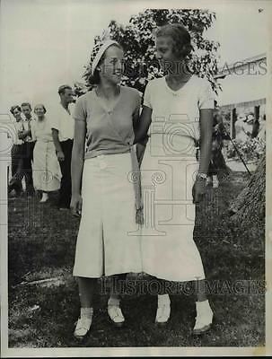 Jane Weiller 1932 Press Photo June Beebe And Jane Weiller At Womens Western Golf