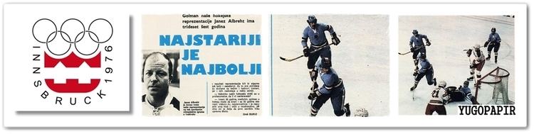 Janez Albreht (ice hockey) Yugopapir ZOI 1976 Janez Albreht na najbolji hokeja Fudbaleri