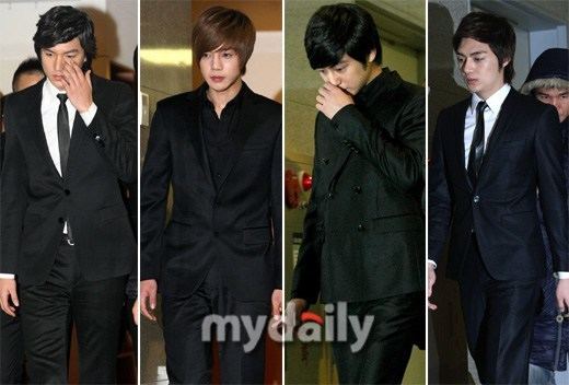 Jang Ja-yeon Boys Over Flowers cast at the wake of Jang Ja Yeon K Bites