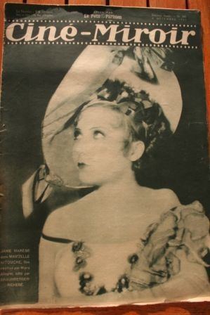 Janie Marèse Magazine 1931 Janie Marese Lucien Muratore Raimu Janie Marese