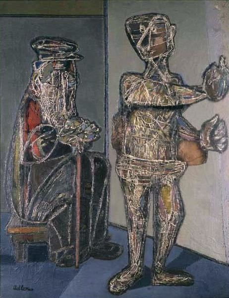 Jankel Adler Two Figures 1944 by JANKEL ADLER Peter Nahum At The