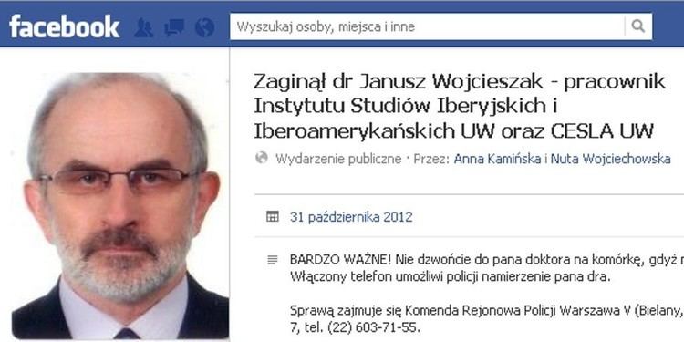 Janusz Wojcieszak Zagin dr Janusz Wojcieszak wykadowca Uniwersytetu Warszawskiego