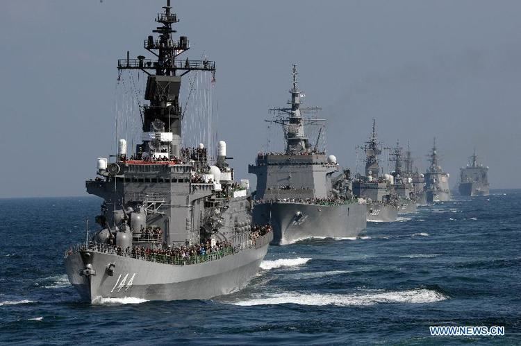 Japan Maritime Self-Defense Force Japan39s Maritime SelfDefense Force holds fleet review off Sagami